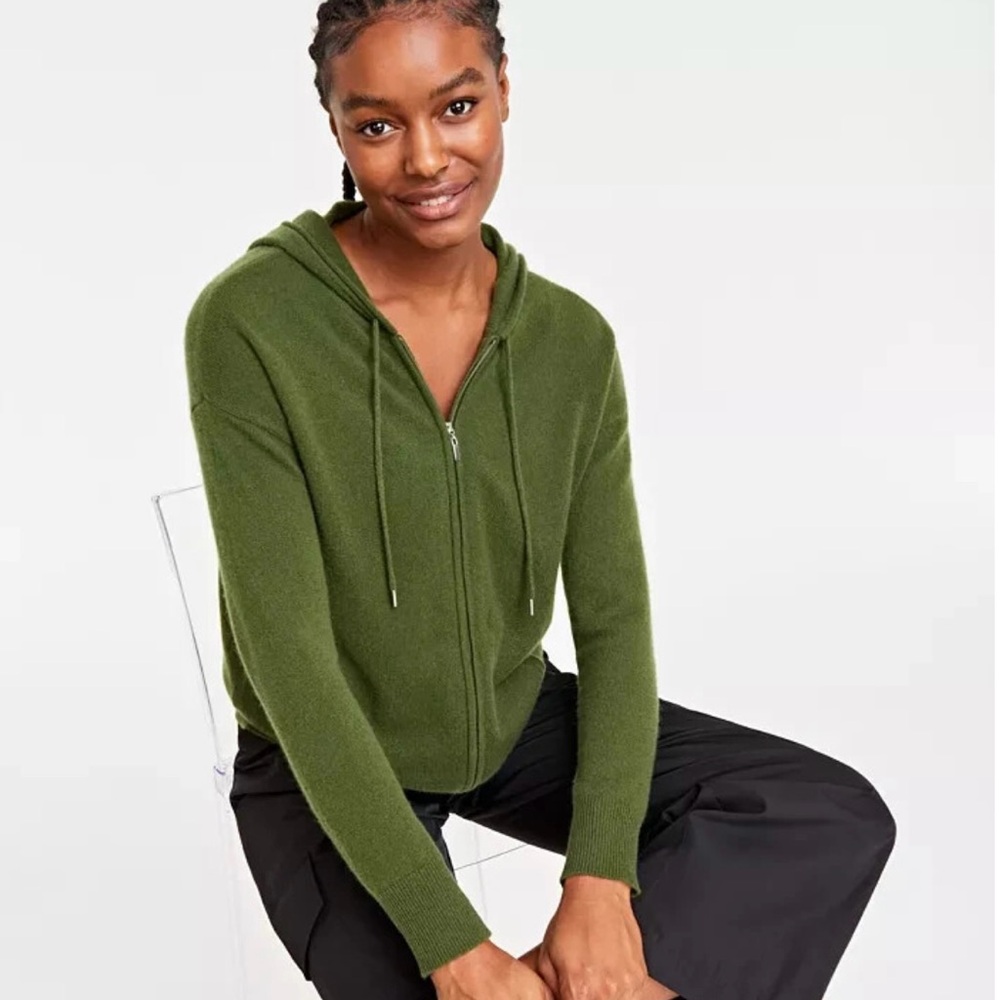 Charter Club cashmere hoodie NWT